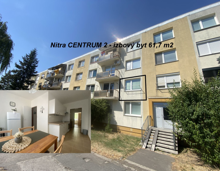 Nitra CENTRUM 2 - izbový byt 61,7 m2 ID 625-112-MIG