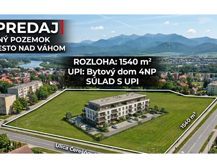 Investičný stavebný pozemok na výstavbu bytového domu