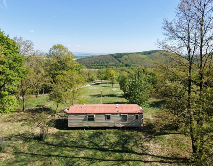 Krásny, veľký pozemok 10 000 m2 s mobilným domom, vinicou a ovocným sadom - Kozárovce (037-14-MIMI)