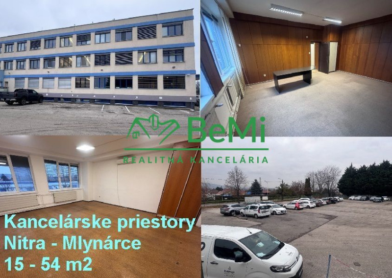 NA PRENÁJOM – kancelárske priestory od 15 do 54 m2, Nitra – Mlynárce