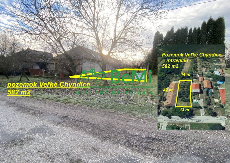 Veľké Chyndice pozemok 582 m2 ID 535-14-MIG