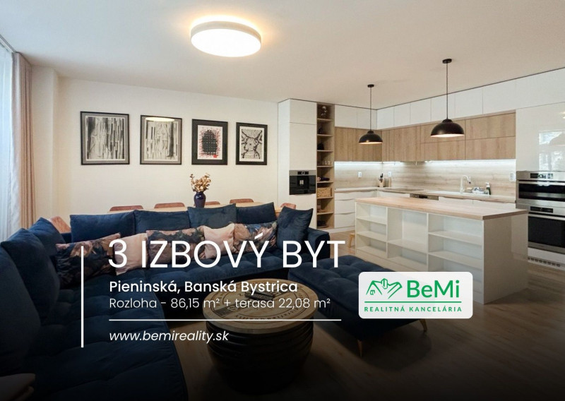 3 izbový byt, Banská Bystrica, terasa, vírivka, parkovaníe