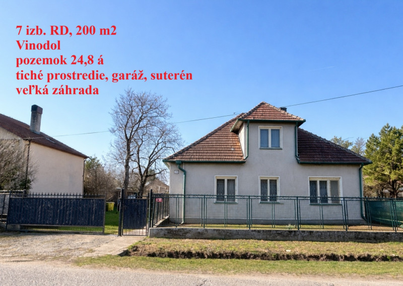 7-izbový rodinný dom, veľká záhrada, garáž, investičná príležitosť - Vinodol