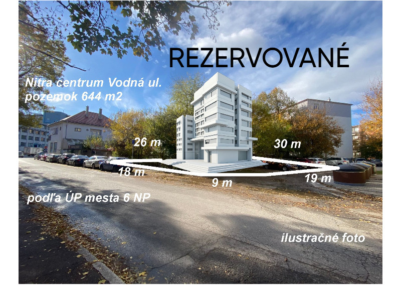 REZERVOVANÉ Nitra centrum Staré Mesto pozemok 644 m2 ID 593-14-MIG